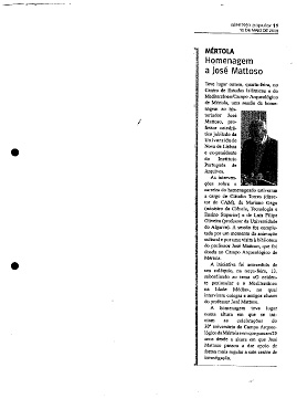 Mértola: Homenagem a José Mattoso