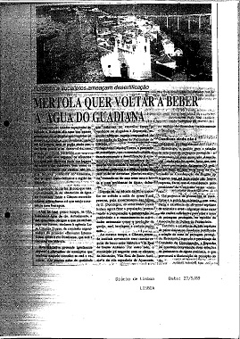 Mértola quer voltar a beber água do guadiana