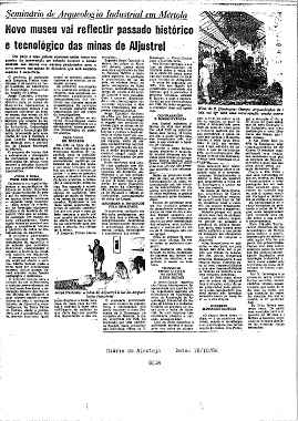 Seminário de arqueologia industrial em Mértola: Novo Museu vai reflectir passado histórico e tecnológico das minas de Aljustrel