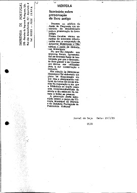 Seminário sobre preservação do livro antigo