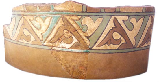 Large bowl in partial “dry string” technique