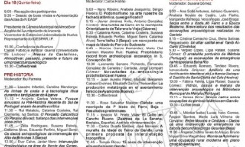 V Encontro de Arqueologia do Sudoeste Peninsular – Almodôvar 18, 19 e 20 de Nove